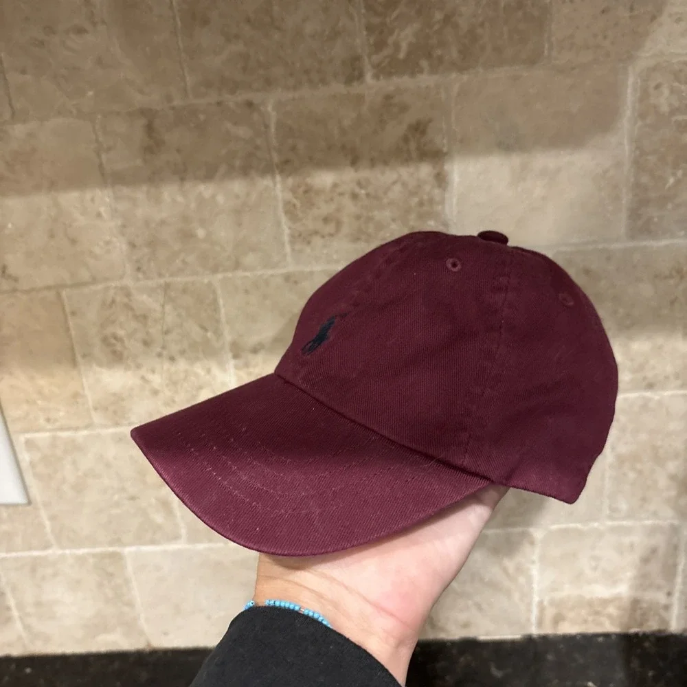 Polo Ralph Lauren 12 Months Infant Baby Size Baseball Hat Cap Red Maroon